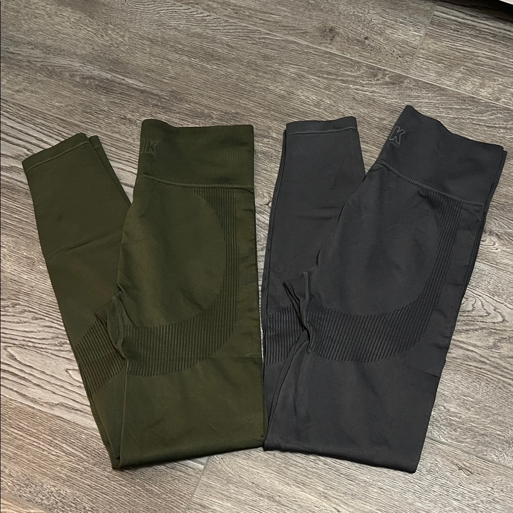 VS Pink Olive and Gray Leggings